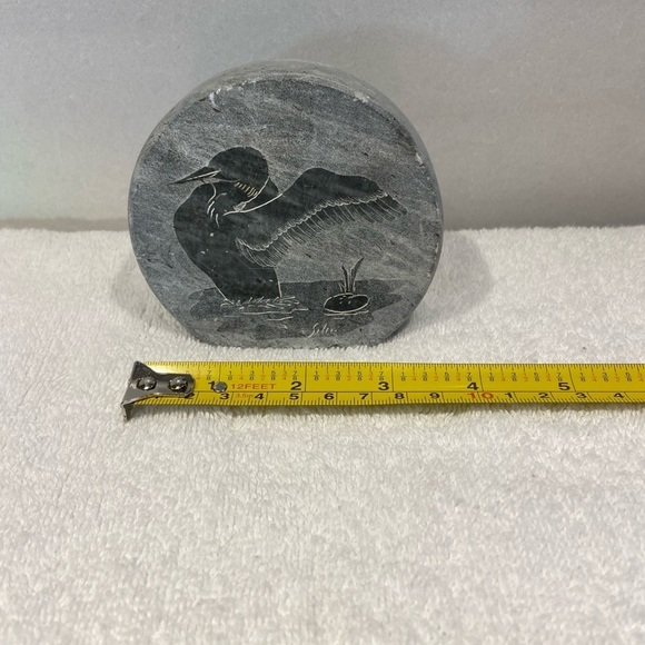 Signed Siku Hand Carved Soapstone Loon
Original Indigenous Inuit Art Sculpture - Picture 6 of 8